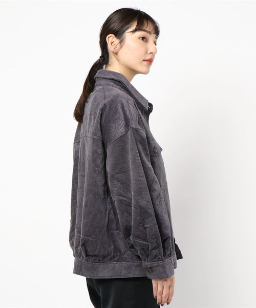 one way(ワンウェイ)の「コーデュロイBIGジャケット(その他アウター・レディース・ホワイト/ライトグレー/ライトピンク/ライトブラウン・M)」の7枚目の写真