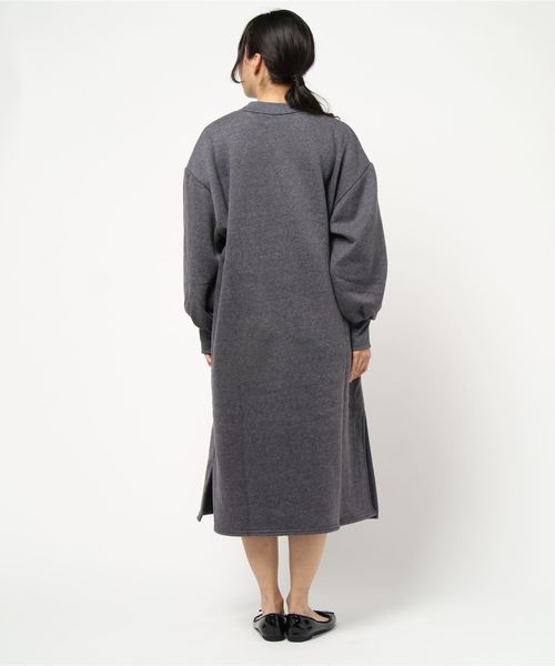 GeeRA（ジーラ）の「スエードタッチ裏起毛スリットワンピース（ワンピース・レディース・ブラック/チャコール/モカ・MEDIUM/LARGE/X-LARGE）」の15枚目の写真