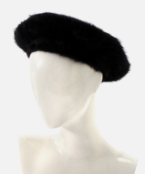 AZUL by moussy（アズールバイマウジー）の「SHAGGY BERET/シャギーベレー（ハンチング/ベレー帽・レディース・ブラック/ベージュ/グレー・FREE）」の14枚目の写真