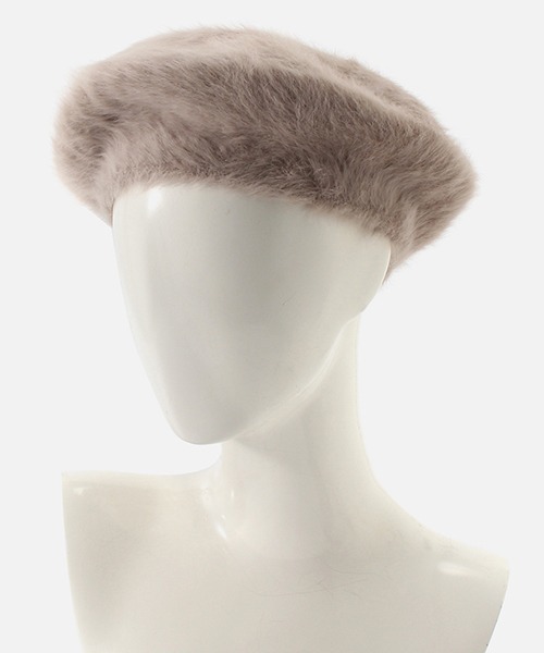 AZUL by moussy（アズールバイマウジー）の「SHAGGY BERET/シャギーベレー（ハンチング/ベレー帽・レディース・ブラック/ベージュ/グレー・FREE）」の4枚目の写真