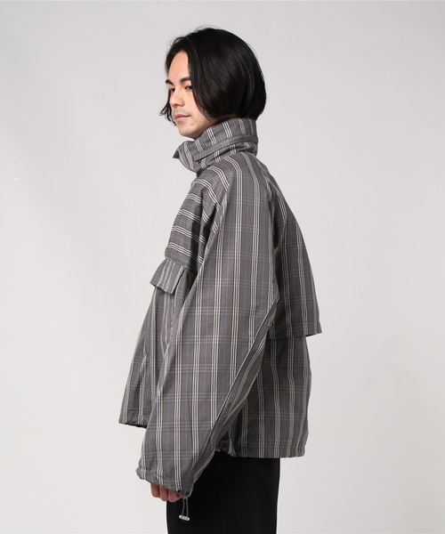 Name.（ネーム）の「【Name.】チェックウィンドブレーカー フーデッドブルゾン/NMJK-20SS-002（ブルゾン・メンズ・ネイビー/グレー・1/2）」の17枚目の写真