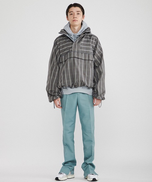 Name.（ネーム）の「【Name.】チェックウィンドブレーカー フーデッドブルゾン/NMJK-20SS-002（ブルゾン・メンズ・ネイビー/グレー・1/2）」の4枚目の写真