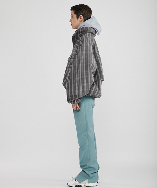 Name.（ネーム）の「【Name.】チェックウィンドブレーカー フーデッドブルゾン/NMJK-20SS-002（ブルゾン・メンズ・ネイビー/グレー・1/2）」の5枚目の写真