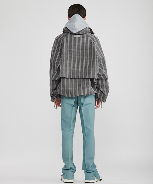 Name.（ネーム）の「【Name.】チェックウィンドブレーカー フーデッドブルゾン/NMJK-20SS-002（ブルゾン・メンズ・ネイビー/グレー・1/2）」の6枚目の写真