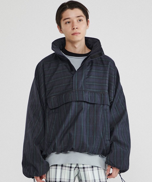 Name.（ネーム）の「【Name.】チェックウィンドブレーカー フーデッドブルゾン/NMJK-20SS-002（ブルゾン・メンズ・ネイビー/グレー・1/2）」の11枚目の写真