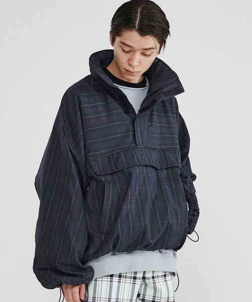 Name.（ネーム）の「【Name.】チェックウィンドブレーカー フーデッドブルゾン/NMJK-20SS-002（ブルゾン・メンズ・ネイビー/グレー・1/2）」の12枚目の写真