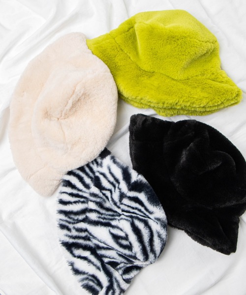 WEGO（ウィゴー）の「WEGO/ファーバケットハット（ハット・レディース・ブラック/オフホワイト/ライム/その他1・FREE）」の13枚目の写真