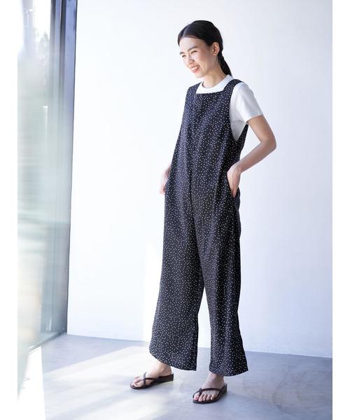 AMERICAN HOLIC(アメリカンホリック)の「スクエアネックサロペット *(サロペット/オーバーオール・レディース・モカ/ネイビー/ドット・MEDIUM/LARGE)」の22枚目の写真