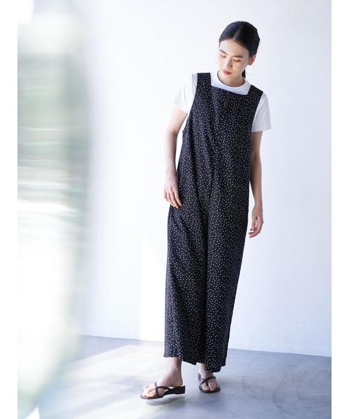 AMERICAN HOLIC(アメリカンホリック)の「スクエアネックサロペット *(サロペット/オーバーオール・レディース・モカ/ネイビー/ドット・MEDIUM/LARGE)」の21枚目の写真