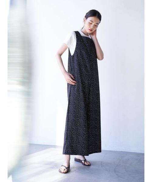 AMERICAN HOLIC(アメリカンホリック)の「スクエアネックサロペット *(サロペット/オーバーオール・レディース・モカ/ネイビー/ドット・MEDIUM/LARGE)」の19枚目の写真