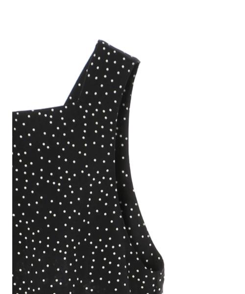 AMERICAN HOLIC(アメリカンホリック)の「スクエアネックサロペット *(サロペット/オーバーオール・レディース・モカ/ネイビー/ドット・MEDIUM/LARGE)」の16枚目の写真