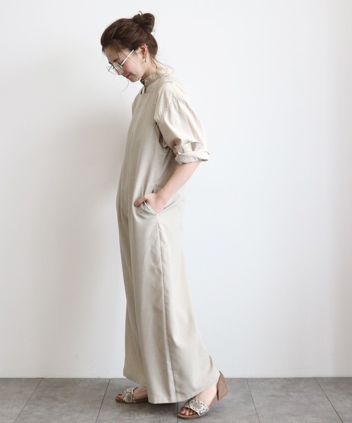 AMERICAN HOLIC(アメリカンホリック)の「スクエアネックサロペット *(サロペット/オーバーオール・レディース・モカ/ネイビー/ドット・MEDIUM/LARGE)」の8枚目の写真