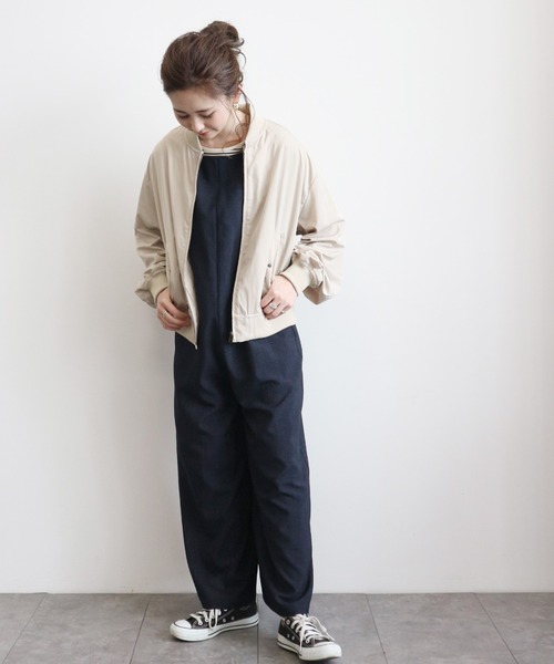 AMERICAN HOLIC(アメリカンホリック)の「スクエアネックサロペット *(サロペット/オーバーオール・レディース・モカ/ネイビー/ドット・MEDIUM/LARGE)」の6枚目の写真