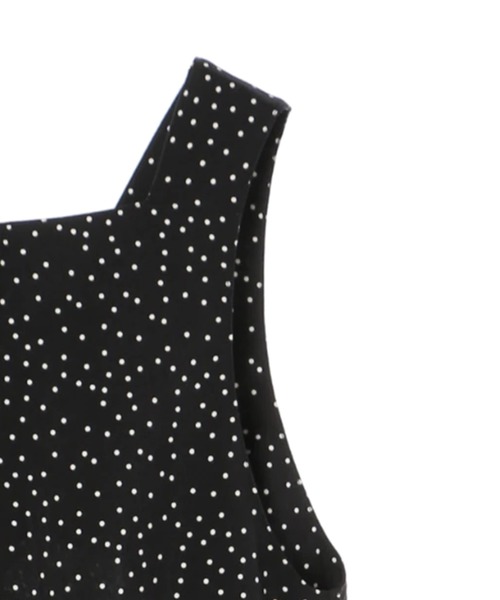 AMERICAN HOLIC(アメリカンホリック)の「スクエアネックサロペット *(サロペット/オーバーオール・レディース・モカ/ネイビー/ドット・MEDIUM/LARGE)」の11枚目の写真