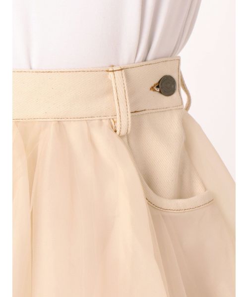 merry jenny（メリージェニー）の「ドッキングチュールスカート（スカート・レディース・アイボリー/インディゴブルー・FREE）」の16枚目の写真