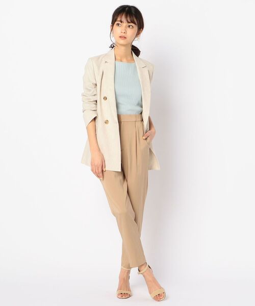 NOLLEY’S(ノーリーズ)の「強撚キュプラテーパードパンツ(その他パンツ・レディース・ベビーピンク/ネイビー/ベージュ・38/36/34)」の19枚目の写真