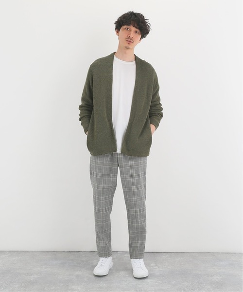 EDIFICE（エディフィス）の「レーヨンペ-パーカタアゼラップカーディガン（カーディガン/ボレロ・メンズ・ホワイト/ベージュ/カーキ/ネイビー/ブルー・SMALL/MEDIUM/LARGE）」の7枚目の写真