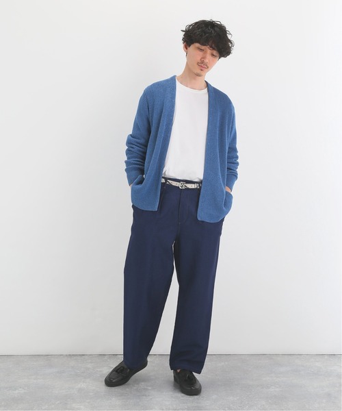 EDIFICE（エディフィス）の「レーヨンペ-パーカタアゼラップカーディガン（カーディガン/ボレロ・メンズ・ホワイト/ベージュ/カーキ/ネイビー/ブルー・SMALL/MEDIUM/LARGE）」の8枚目の写真