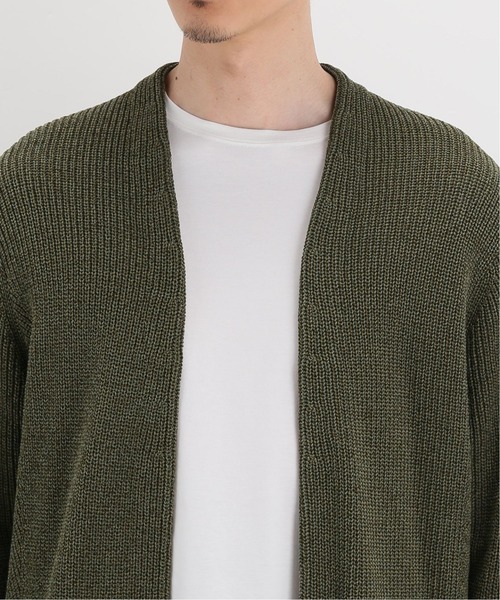 EDIFICE（エディフィス）の「レーヨンペ-パーカタアゼラップカーディガン（カーディガン/ボレロ・メンズ・ホワイト/ベージュ/カーキ/ネイビー/ブルー・SMALL/MEDIUM/LARGE）」の12枚目の写真