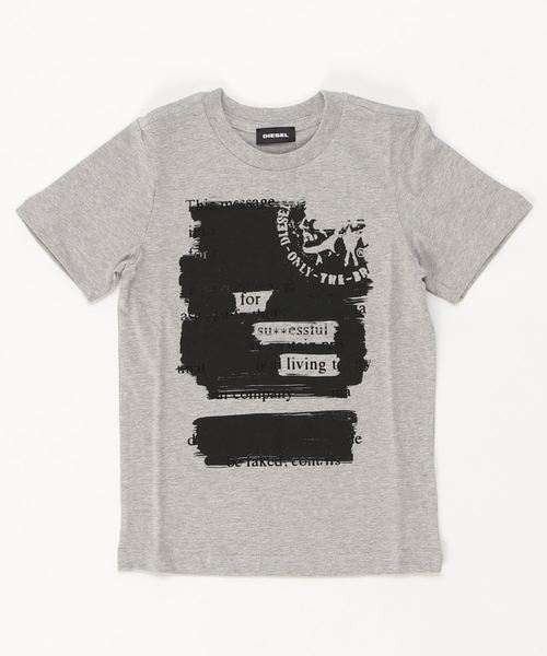 DIESEL KIDS(ディーゼルキッズ)の「DIESEL(ディーゼル)Kids & Junior グラフィックデザインコットン半袖Tシャツカットソー(Tシャツ/カットソー・キッズ・ライトグレー/レッド/イエロー/ベージュ/ブルー・4Y/12Y/10Y/8Y/14Y/16Y/6Y)」の2枚目の写真