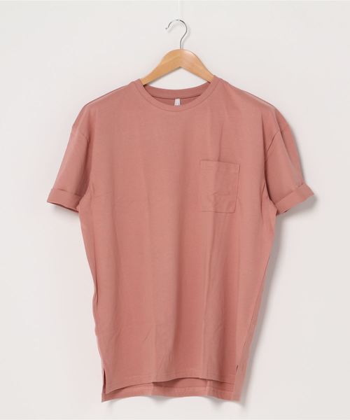 VIBGYOR(ヴィブジョー)の「VIBGYOR Select/16/-天竺ルーズTシャツ(Tシャツ/カットソー・メンズ・ホワイト/ベージュ/ネイビー/ピンク/ブラック/杢グレー・LARGE/MEDIUM/X-LARGE)」の6枚目の写真