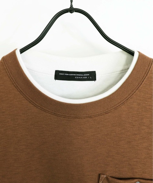 Confirm(コンファーム)の「Confirm / コンファーム フェイクポケットビッグシルエットTシャツ(Tシャツ/カットソー・メンズ・ホワイト/ブラウン/ベージュ/ネイビー・L/M)」の17枚目の写真