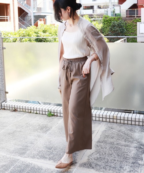 andme（アンドミー）の「ランダムテレコリブノースリーブ2wayタンクトップ（タンクトップ・レディース・アイボリー/グリーン系その他/ブラック/ベージュ/ブラウン・M/L）」の21枚目の写真