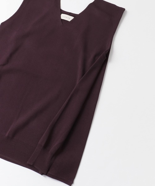 LAATO（ラート）の「BACK TACK KNIT（ニット/セーター・レディース・ベージュ/パープル/オフホワイト・FREE）」の7枚目の写真