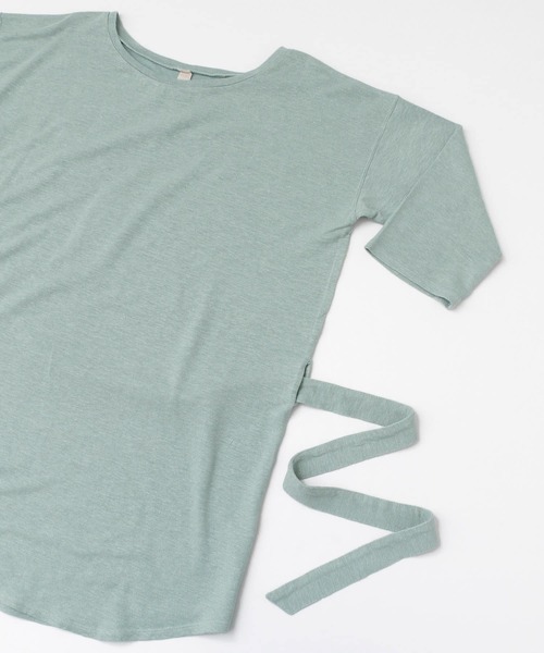 siiwa（シーワ）の「ヘンプコットンベルト付きTee（Tシャツ/カットソー・レディース・ミント/ナチュラル/グリーン系その他・ONE）」の7枚目の写真