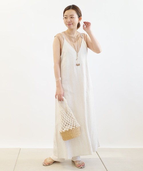 DouDou(ドゥドゥ)の「シアータンク×ワンピースセット(ワンピース・レディース・ブラック/スカイブルー/ベージュ・FREE)」の5枚目の写真