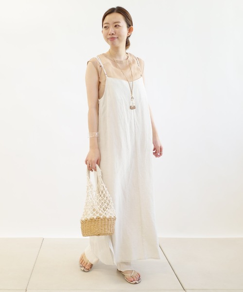 DouDou(ドゥドゥ)の「シアータンク×ワンピースセット(ワンピース・レディース・ブラック/スカイブルー/ベージュ・FREE)」の10枚目の写真