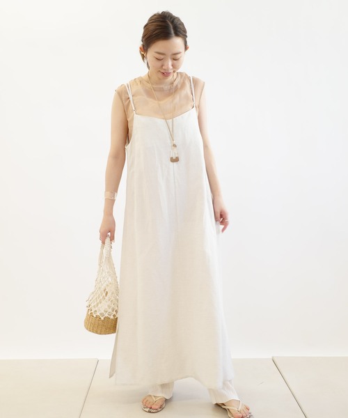 DouDou(ドゥドゥ)の「シアータンク×ワンピースセット(ワンピース・レディース・ブラック/スカイブルー/ベージュ・FREE)」の11枚目の写真