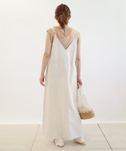 DouDou(ドゥドゥ)の「シアータンク×ワンピースセット(ワンピース・レディース・ブラック/スカイブルー/ベージュ・FREE)」の12枚目の写真