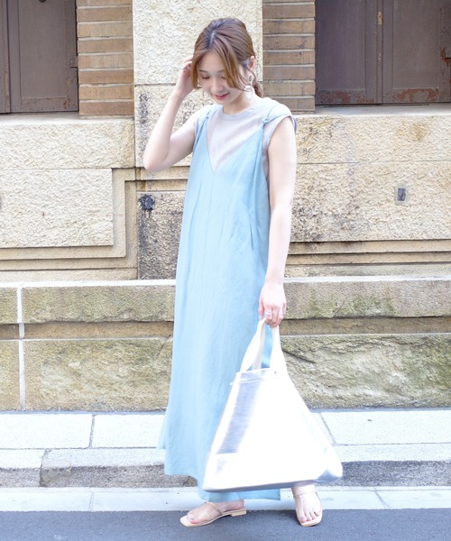 DouDou(ドゥドゥ)の「シアータンク×ワンピースセット(ワンピース・レディース・ブラック/スカイブルー/ベージュ・FREE)」の13枚目の写真