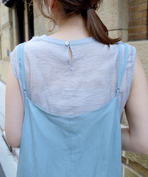 DouDou(ドゥドゥ)の「シアータンク×ワンピースセット(ワンピース・レディース・ブラック/スカイブルー/ベージュ・FREE)」の19枚目の写真