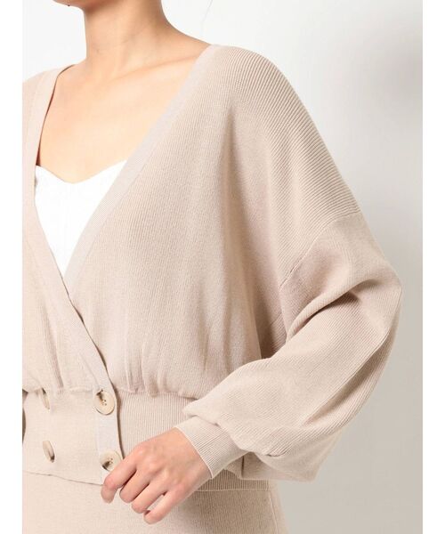 RESEXXY（リゼクシー）の「ボリュームスリーブニットカーディガン【セットアップ着用可能】（カーディガン/ボレロ・レディース・ベージュ/ブラウン/カーキ・FREE）」の20枚目の写真