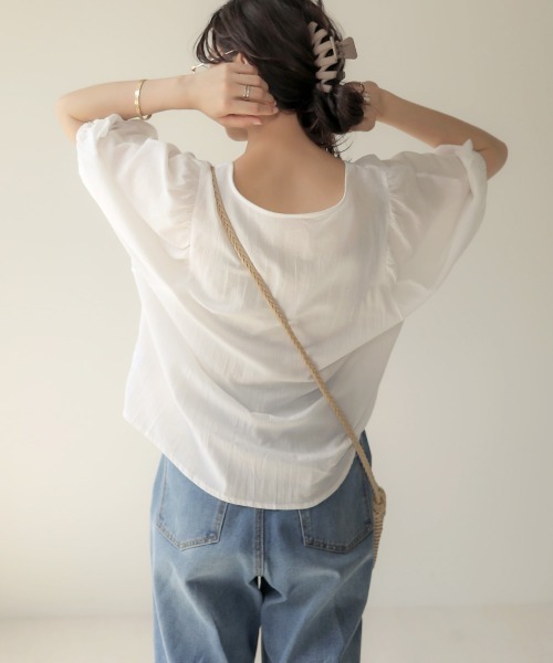 Bab（バブ）の「【WEB限定】ボリュームスリーブブラウス（シャツ/ブラウス・レディース・オフホワイト/テラコッタ・38）」の6枚目の写真