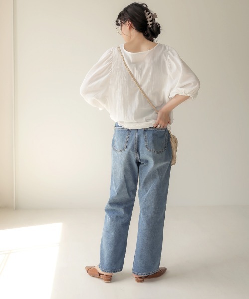 Bab（バブ）の「【WEB限定】ボリュームスリーブブラウス（シャツ/ブラウス・レディース・オフホワイト/テラコッタ・38）」の7枚目の写真