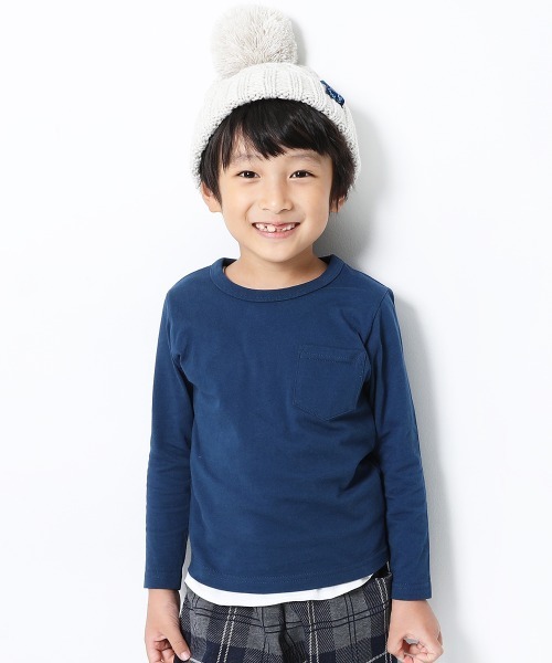 devirock(デビロック)の「クルーネック長袖Tシャツ(Tシャツ/カットソー・キッズ・グリーン系その他/ベージュ/杢グレー/キャメル/ブルー系その他/パープル系その他3/ホワイト/カーキ/ラベンダー/パープル系その他/ネイビー/モカ/スモークピンク/イエロー系その他/パープル/グリーン系その他2/パープル系その他2/ブラック/サックスブルー・130cm/100cm/120cm/140cm/110cm/150cm/160cm/90cm/80cm)」の12枚目の写真