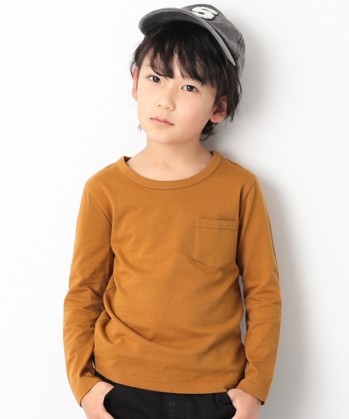 devirock(デビロック)の「クルーネック長袖Tシャツ(Tシャツ/カットソー・キッズ・グリーン系その他/ベージュ/杢グレー/キャメル/ブルー系その他/パープル系その他3/ホワイト/カーキ/ラベンダー/パープル系その他/ネイビー/モカ/スモークピンク/イエロー系その他/パープル/グリーン系その他2/パープル系その他2/ブラック/サックスブルー・130cm/100cm/120cm/140cm/110cm/150cm/160cm/90cm/80cm)」の18枚目の写真