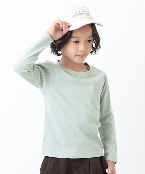 devirock(デビロック)の「クルーネック長袖Tシャツ(Tシャツ/カットソー・キッズ・グリーン系その他/ベージュ/杢グレー/キャメル/ブルー系その他/パープル系その他3/ホワイト/カーキ/ラベンダー/パープル系その他/ネイビー/モカ/スモークピンク/イエロー系その他/パープル/グリーン系その他2/パープル系その他2/ブラック/サックスブルー・130cm/100cm/120cm/140cm/110cm/150cm/160cm/90cm/80cm)」の11枚目の写真