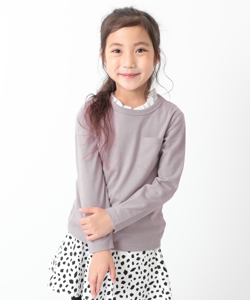 devirock(デビロック)の「クルーネック長袖Tシャツ(Tシャツ/カットソー・キッズ・グリーン系その他/ベージュ/杢グレー/キャメル/ブルー系その他/パープル系その他3/ホワイト/カーキ/ラベンダー/パープル系その他/ネイビー/モカ/スモークピンク/イエロー系その他/パープル/グリーン系その他2/パープル系その他2/ブラック/サックスブルー・130cm/100cm/120cm/140cm/110cm/150cm/160cm/90cm/80cm)」の16枚目の写真