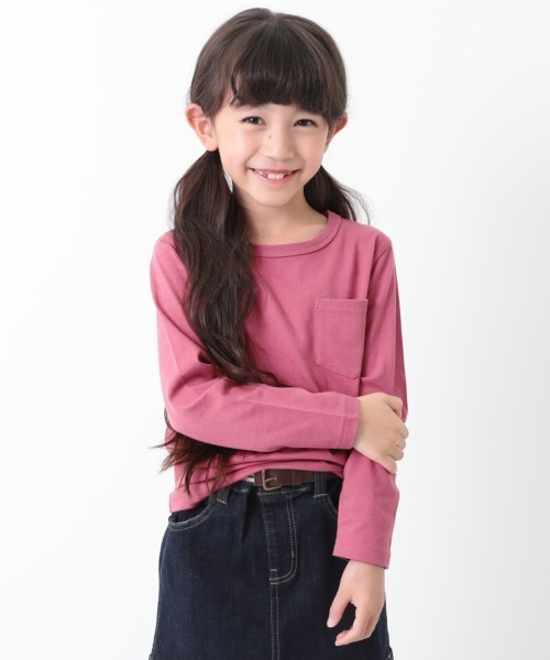 devirock(デビロック)の「クルーネック長袖Tシャツ(Tシャツ/カットソー・キッズ・グリーン系その他/ベージュ/杢グレー/キャメル/ブルー系その他/パープル系その他3/ホワイト/カーキ/ラベンダー/パープル系その他/ネイビー/モカ/スモークピンク/イエロー系その他/パープル/グリーン系その他2/パープル系その他2/ブラック/サックスブルー・130cm/100cm/120cm/140cm/110cm/150cm/160cm/90cm/80cm)」の17枚目の写真