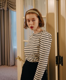 flowriri | flowriri　パフスリーブボーダーカットソー(Tシャツ/カットソー)