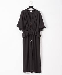 ドレープスリーブサロペ