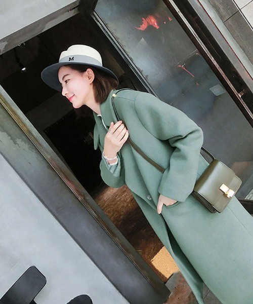 Ritzy（リッツィー）の「ウール調ライトチェスターコート（チェスターコート・レディース・ブラック/グレー/グリーン/キャメル・M/L）」の5枚目の写真