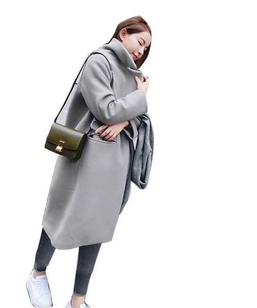 Ritzy（リッツィー）の「ウール調ライトチェスターコート（チェスターコート・レディース・ブラック/グレー/グリーン/キャメル・M/L）」の12枚目の写真