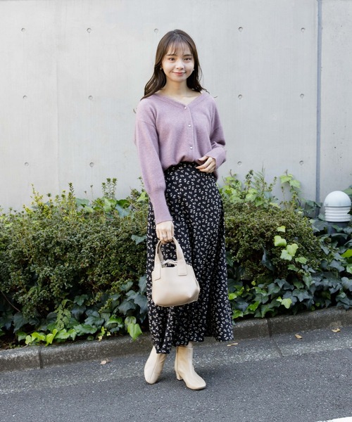 flower（フラワー）の「ムードブルームスカート（スカート・レディース・ブラック/ベージュ・FREE）」の5枚目の写真