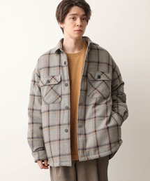 JUNRED | ウーリーチェックオーバーサイズCPOブルゾン(ブルゾン)