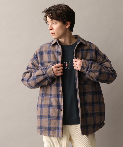 JUNRED(ジュンレッド)の「ウーリーチェックオーバーサイズCPOブルゾン(ブルゾン・メンズ・グレー/ベージュ・M/L)」の7枚目の写真